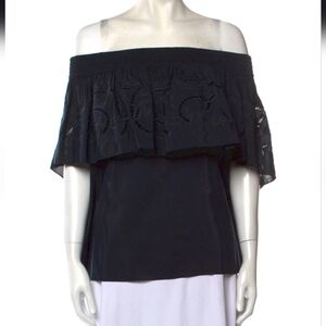 (NWOT) Tibi silk off shoulder blouse